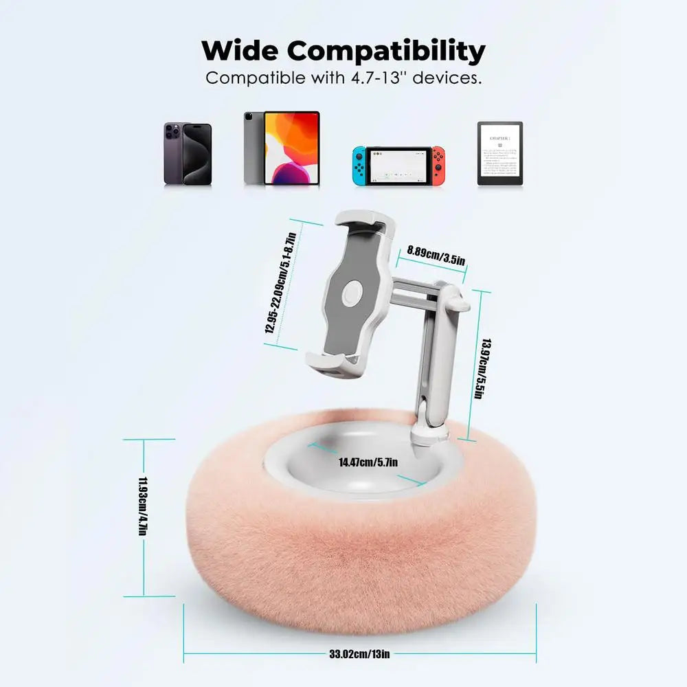 Tablet Stand Pillow Adjustable Pillow Stand With Bowl Soft Phone Holder Reading Tablet Accessories Laying Lap Holder For Sofa