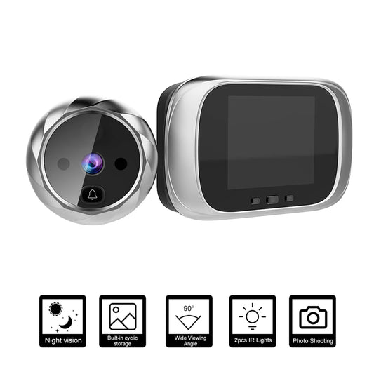 Home security doorbell with camera and night vision
