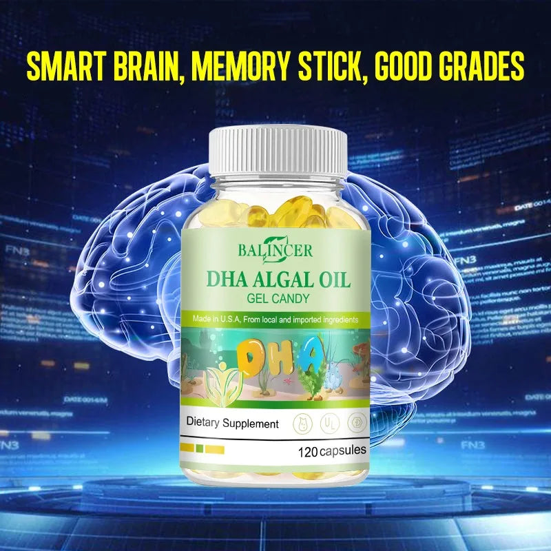 Dha Algae Oil - Fast absorbing, contains DHA and EPA, Omega-3 fatty acids, beneficial to baby's brain and vision development