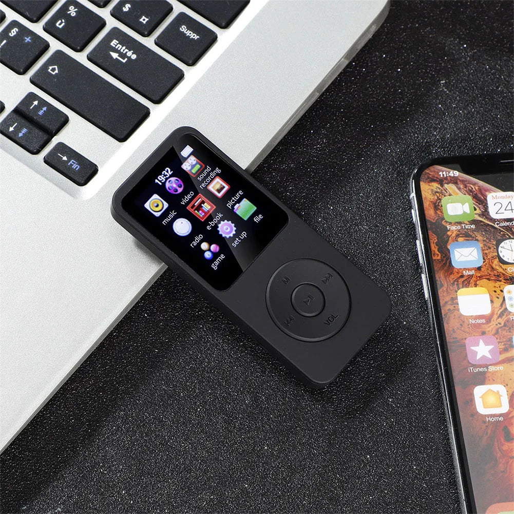 MP3 Player 1.8 in Screen HiFi Lossless Music Player Bluetooth-Compatible5.0 Type-C Sports MP3 Player Built-in Speaker for Kids