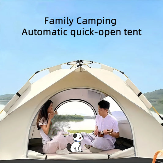 Quick Opening Camping Tent, Dual Doors And Windows For Superior Ventilation, Waterproof Windproof Tent