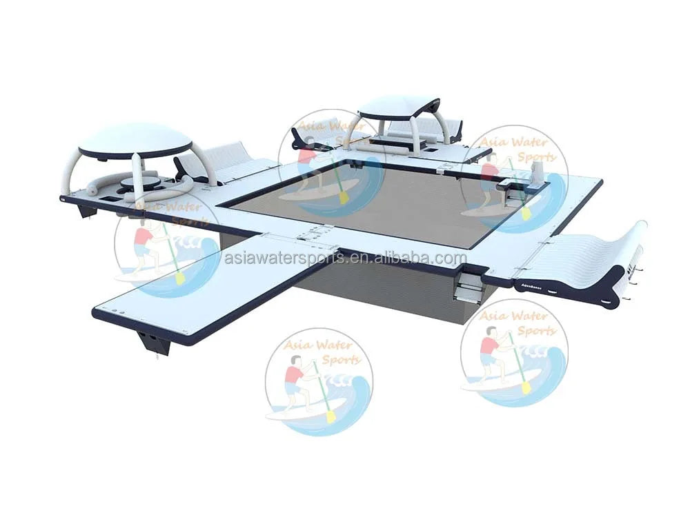 Custom Inflatable Floating Wave Loading Dock, Inflatable Jet Ski Dock Inflatable Water Platform