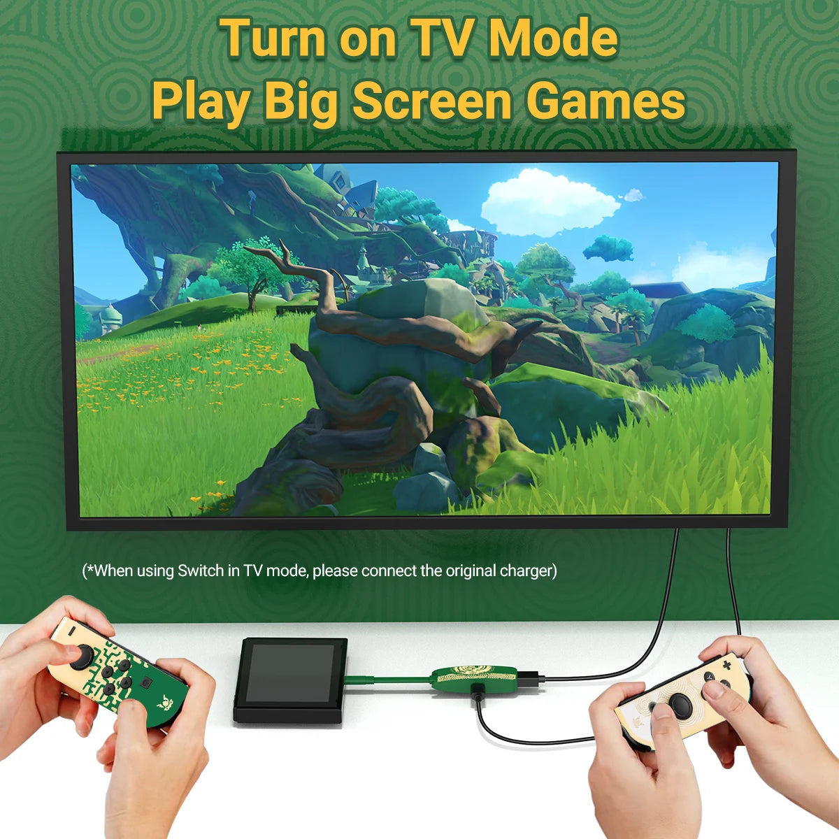 2pack 3-in-1 4K@60Hz HDMI Switch Docking Station for TV with USB 2.0 Port PD 100W Charging,Hub For Tears of Kingdom Switch Dock