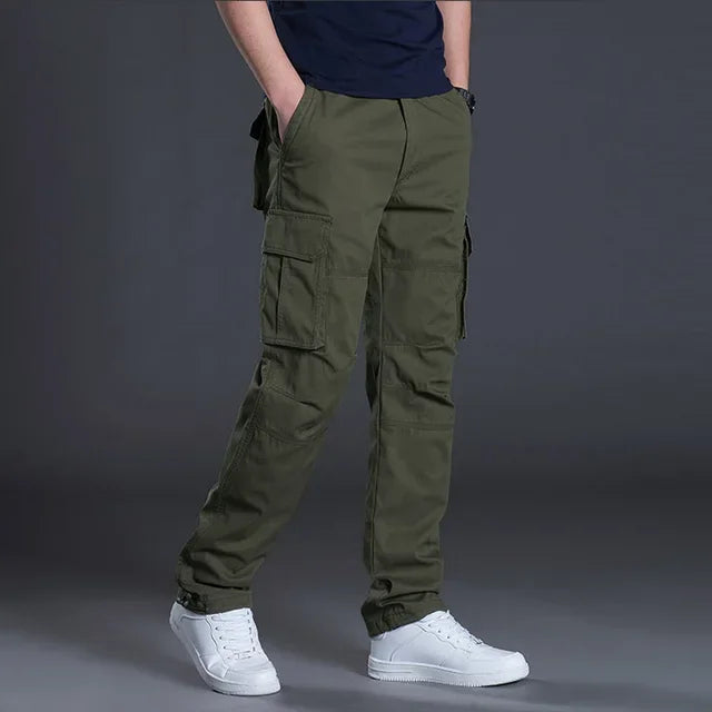 Men's Cargo Pants Large Size Tactical Military Outwear Straight Winter Trousers