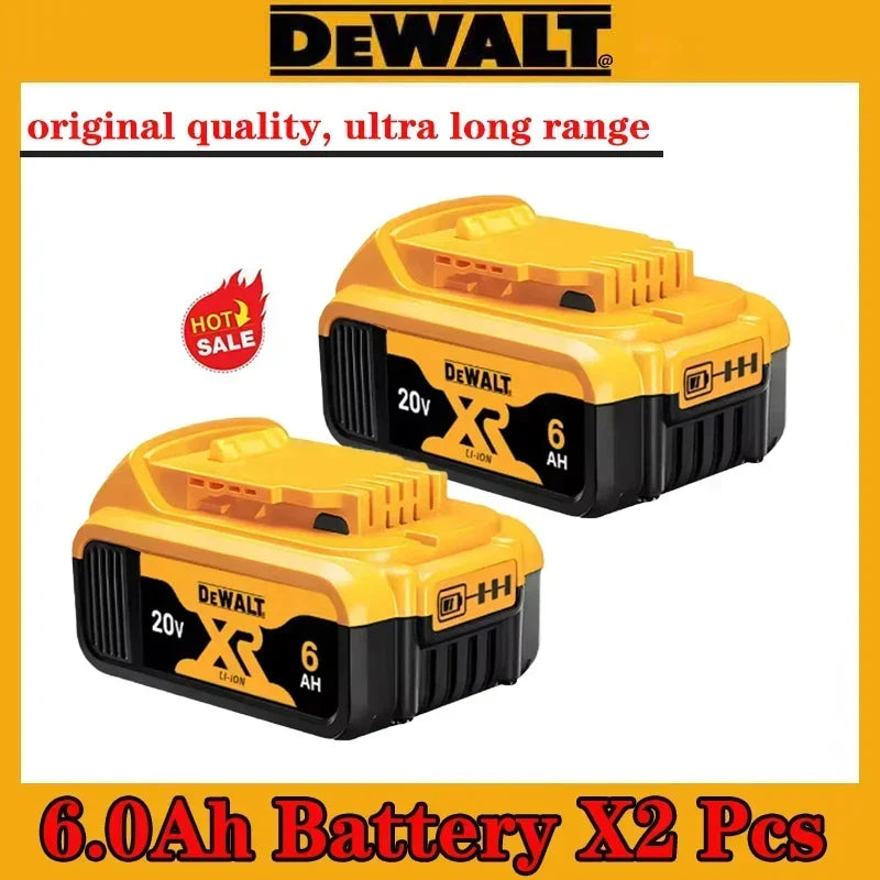 High Rate 100% Genuine Dewalt 20V Battery, 2AH 5AH 6AH Rechargeable Lithium Ion Battery, Dewalt DCB200 Power Tool Battery