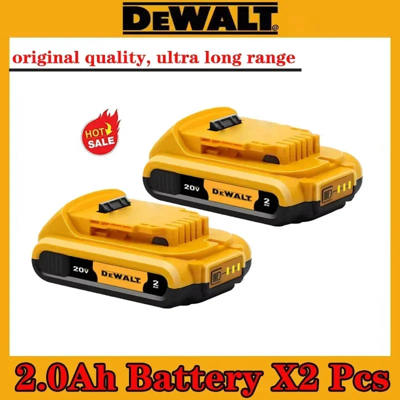 High Rate 100% Genuine Dewalt 20V Battery, 2AH 5AH 6AH Rechargeable Lithium Ion Battery, Dewalt DCB200 Power Tool Battery