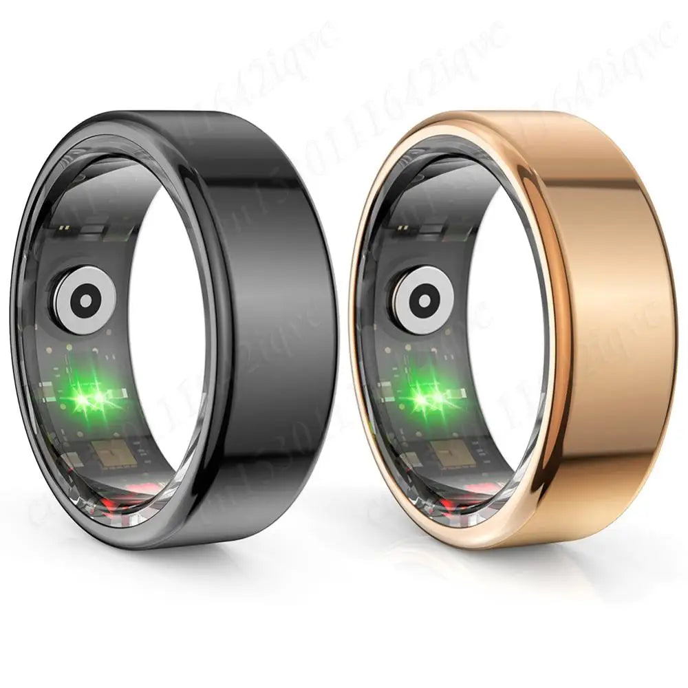 R02 Smart Ring Sleep Monitor Bluetooth5.0 Blood Oxygen Tracker Fitness Tracker Ring IP68 & 5ATM Waterproof Multi-sport Modes