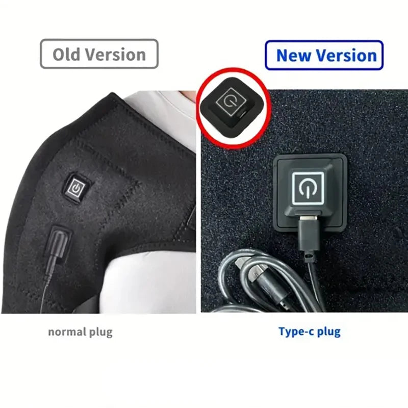 USB Heated Shoulder Brace – Massage & Support
