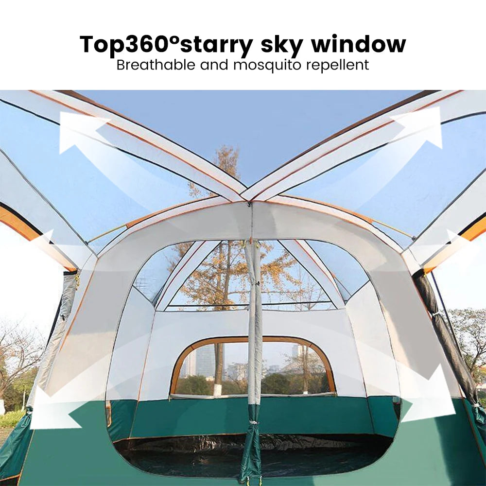 Hiking Tent 3-12 Person Rainproof