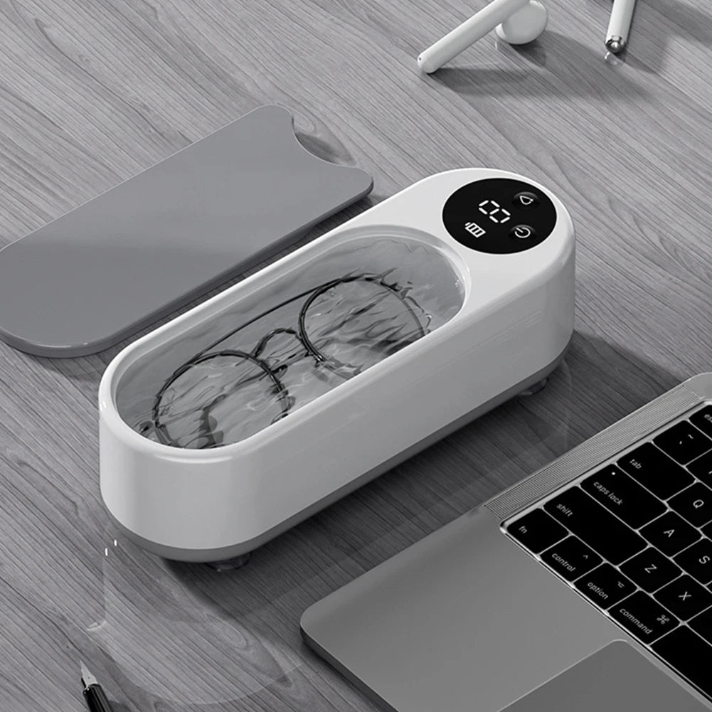 Ultrasonic Eyeglass Washing Tool Portable Glasses Cleaner Multifunctional High Frequency Vibration for Retainer Eyeglass Watches