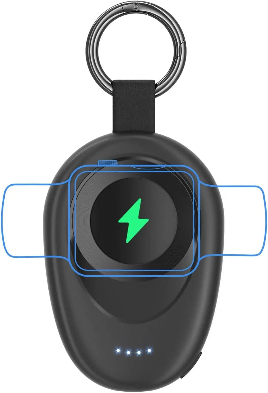 Portable Charger for Apple Watch Series 9/8/7/6/5/4/3/2/SE/Ultra Travel Power Bank Wireless Keychain Charger Watch Spare Battery