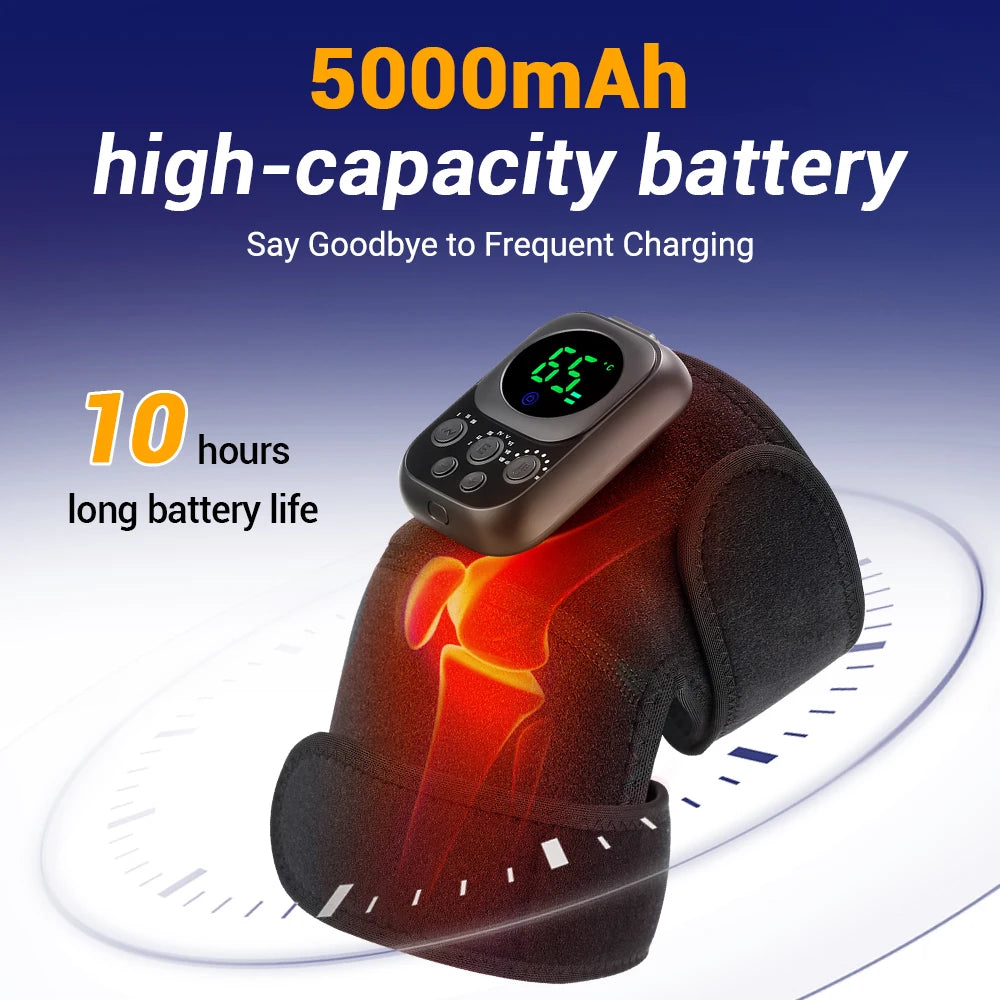 3 in 1 Shoulder Knee Eblow Heated Vibration Knee Massager Pad for Joint Pain Relief Health Care Shoulder Arthritis Support Belt