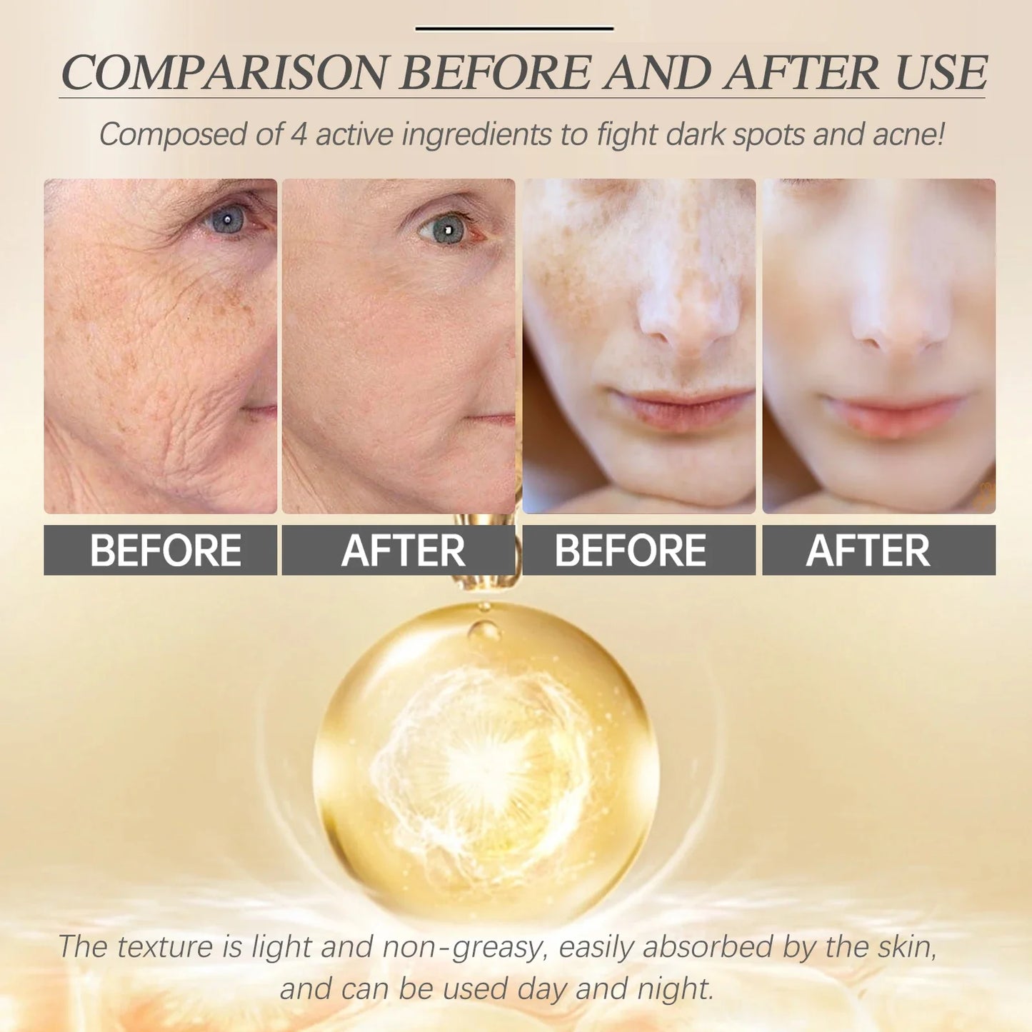 Retinol Collagen Cream Lighten Fine Lines Improve Darkness Reduce Dark Spots Tighten And Brighten Skin Moisturizing Face Cream