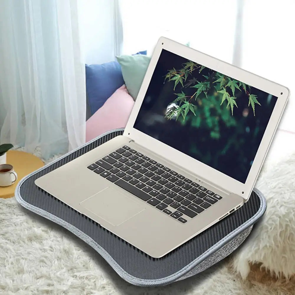 Computer Lab Desk Pillow for Laptop with Cushion Lap Desk with Pillow Cushion Writing Padded Tray with Handle for Office Work