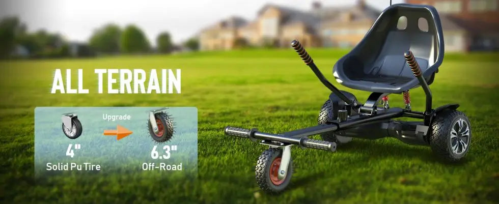 Gyroor Hoverboard Seat Attachment, hoverboard go with Adjustable Frame Length Compatible with 6.5'' 8'' 10'' Hoverboard