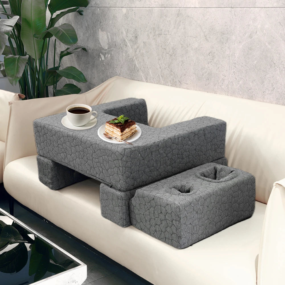 Extra Large Reading & Gaming Pillow with Cup Holder Adjustable Adult Reading Pillow Bed Desk for Reading Gaming Working and More