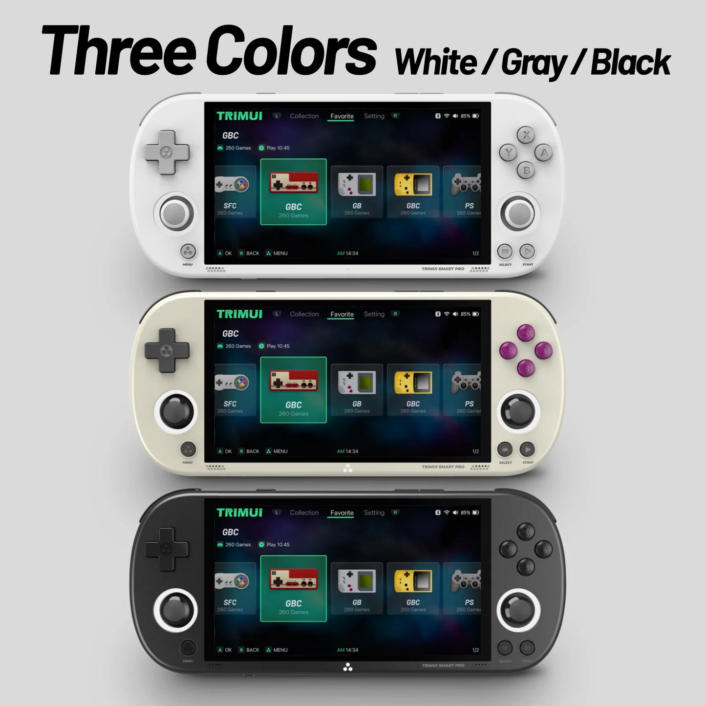 Trimui Smart Pro Handheld Game Console 4.96''IPS Screen Linux System Joystick