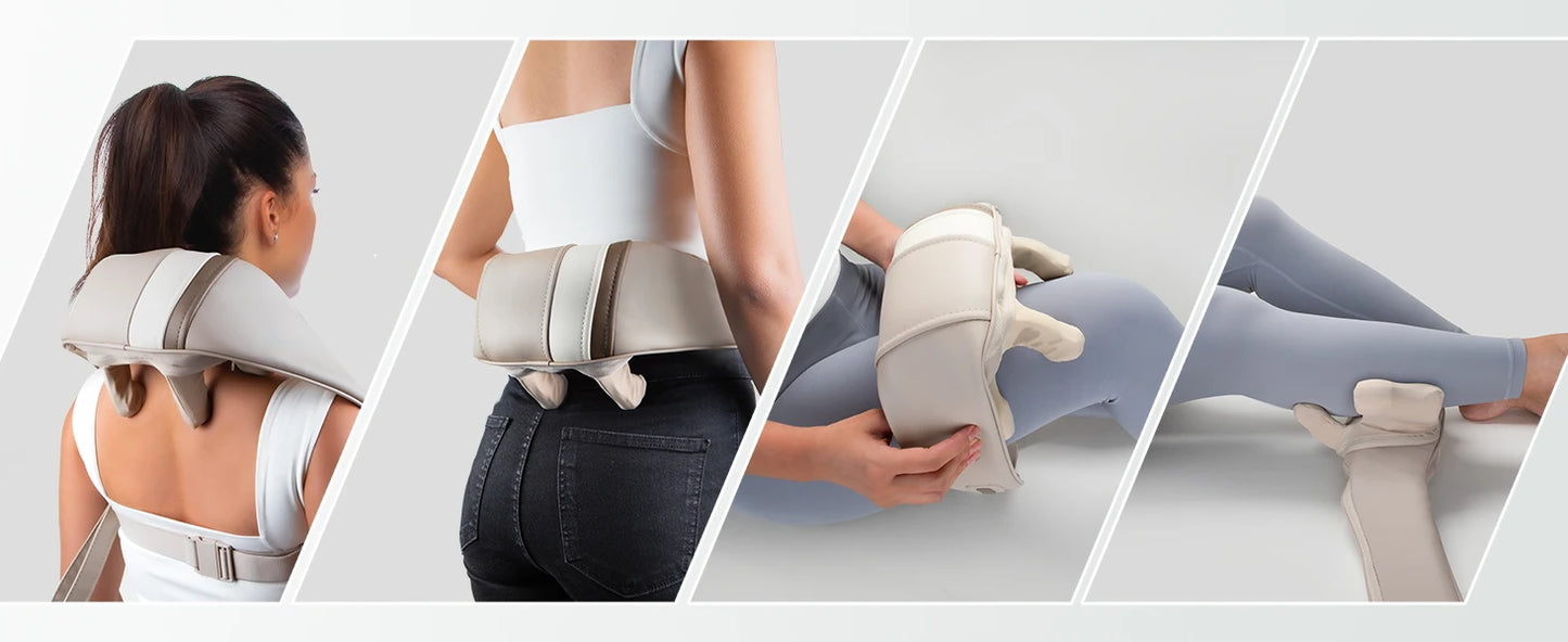 Mebak N1 Massager For Neck and Cervical Shoulder With Heating Massage Pillow for Back Legs Waist Muscle Kneading Massage Shawl