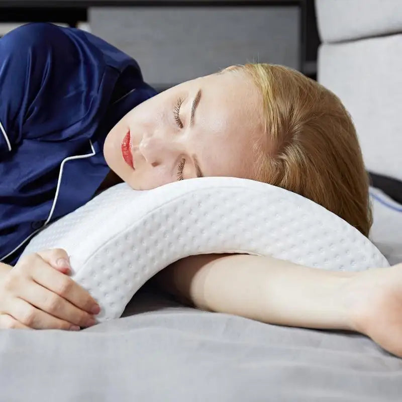 Couple Cuddle Pillow with Hand Hole Memory Foam Love Pillow for Couples Anti-Hand Numb Desk Nap Sleeping Pillow Valentine's Day