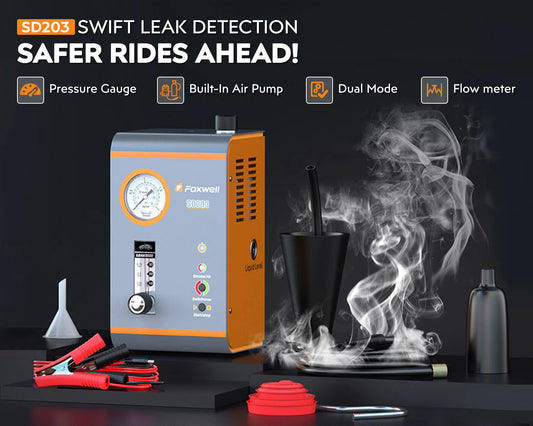 Automotive Smoke Machine 12V Built-in Air Pump EVAP Vacuum Leak Detector Car Pipe Leakage Diagnostic Tester
