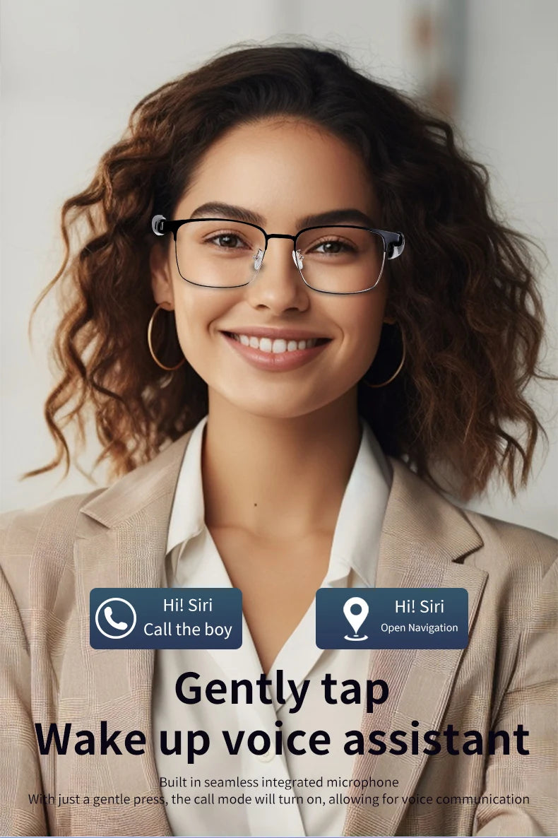New smart glasses with auto-sensitive lenses, built-in microphone and speaker for sports, driving, fishing and everyday wear.