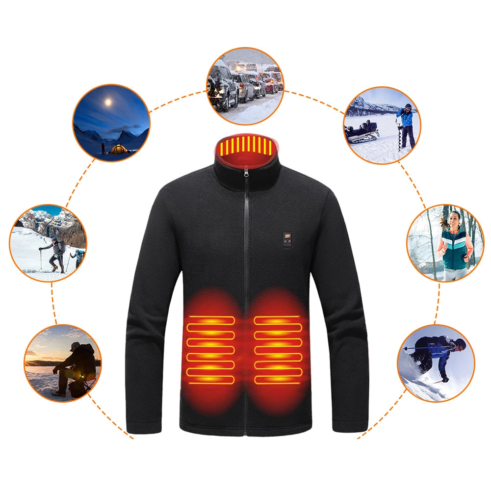 9 Areas Heated Vest Men Jacket Heated Winter Womens Electric Usb Heater Tactical Jacket Man Thermal Vest Body Warmer Coat