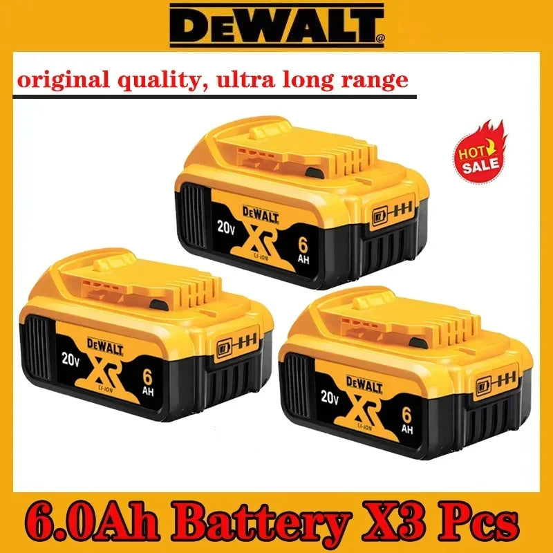 High Rate 100% Genuine Dewalt 20V Battery, 2AH 5AH 6AH Rechargeable Lithium Ion Battery, Dewalt DCB200 Power Tool Battery
