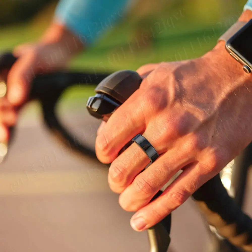 R02 Smart Ring Sleep Monitor Bluetooth5.0 Blood Oxygen Tracker Fitness Tracker Ring IP68 & 5ATM Waterproof Multi-sport Modes