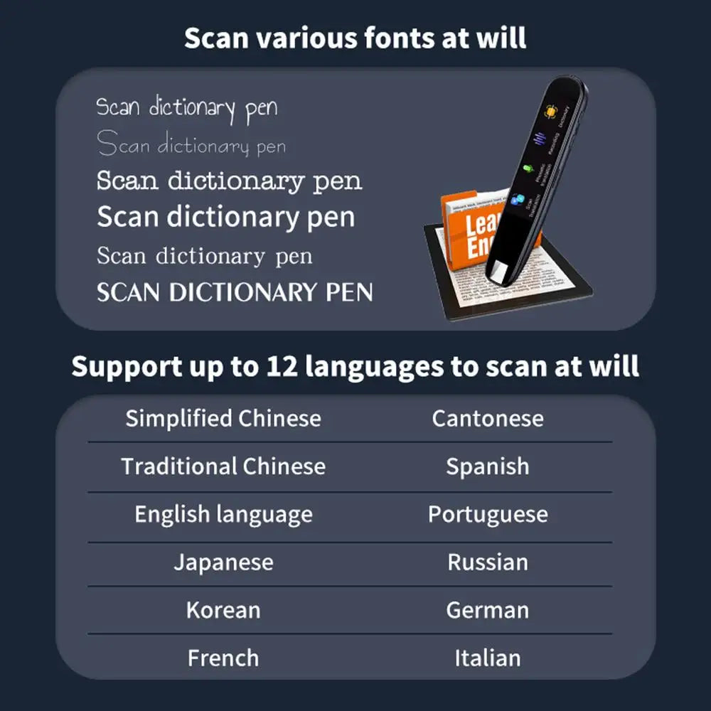 Translator 112 Languages Offline WIFI Scanning Translation Pen Scan Marker Instant Smart Voice Translator High Quality