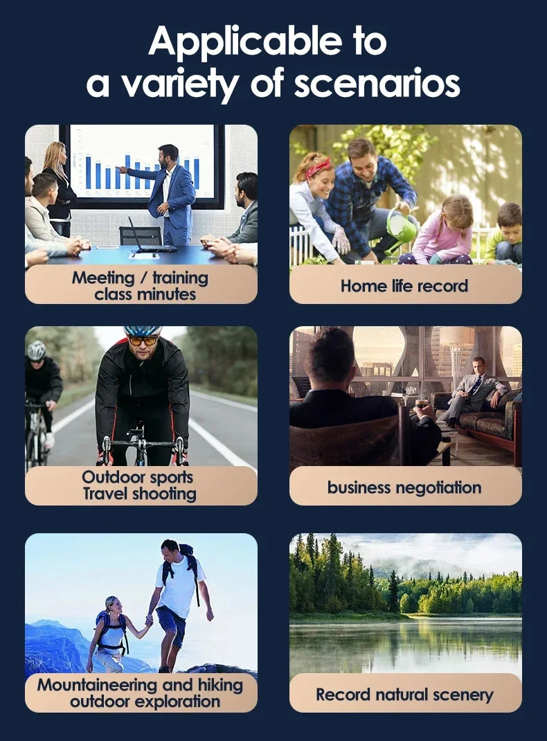 4K HD Bluetooth Camera, Music, Microphone Glasses for Outdoor Sports Bicycle