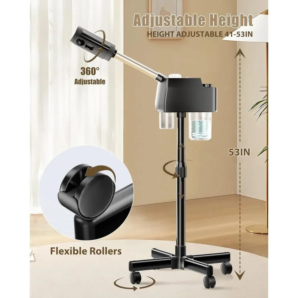 Facial Steamer Professional, Steamer for Face with Time Setting, Deep Cleaning, Vaporizador Facial for Esthetician