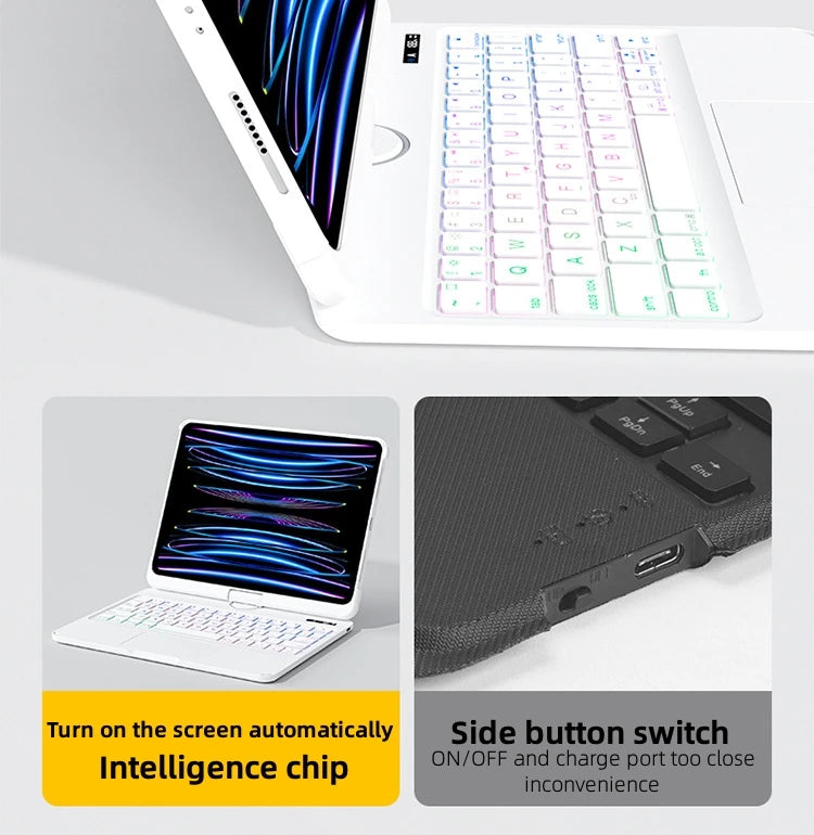 iFacemall Magic Keyboard for IPad Pro 11 12 9 12.9 Air 4 Air 5 for IPad 10th Generation Pro 12 9 6th 5th 4th 3rd Gen Cover Case