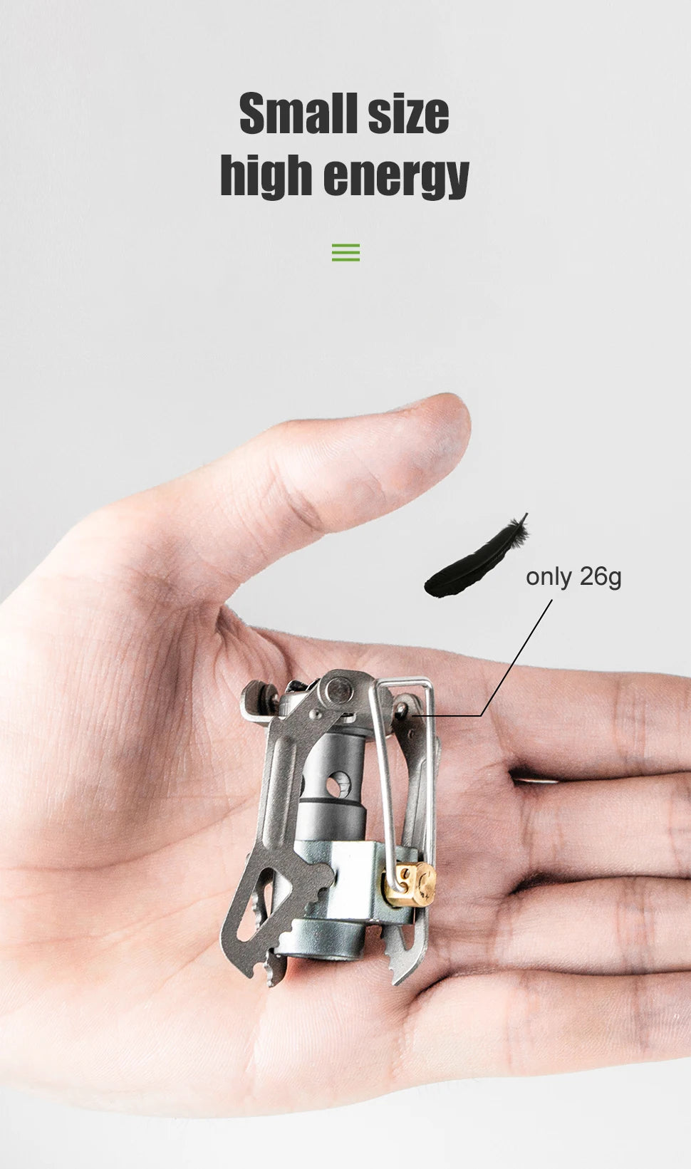 Mini Camping Gas Burner Titanium