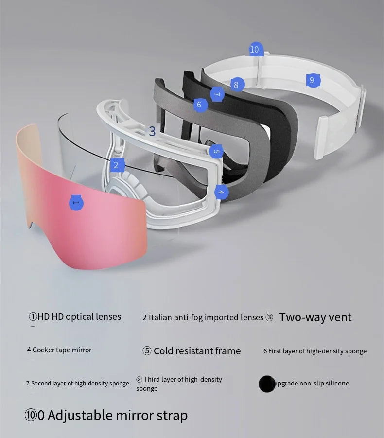Ski Snowboard Goggles Anti-Fog