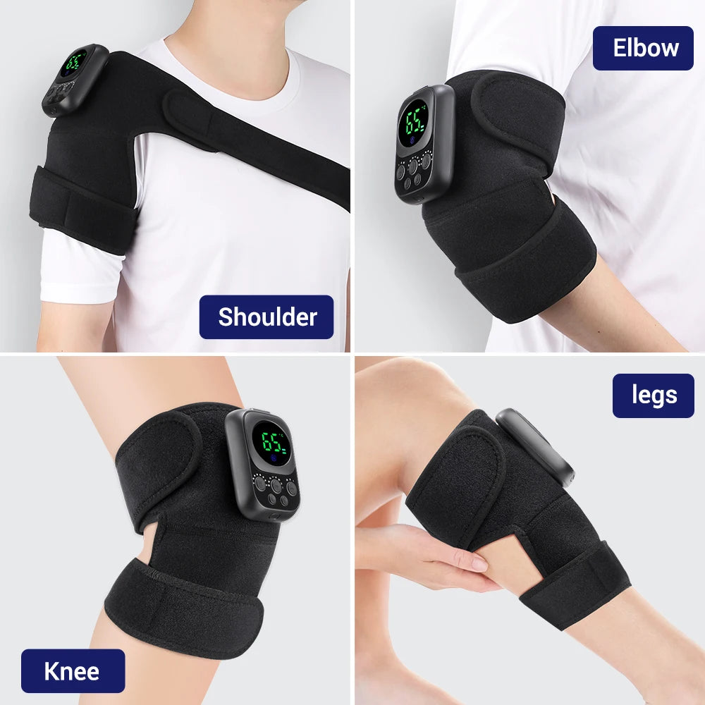 3 in 1 Shoulder Knee Eblow Heated Vibration Knee Massager Pad for Joint Pain Relief Health Care Shoulder Arthritis Support Belt