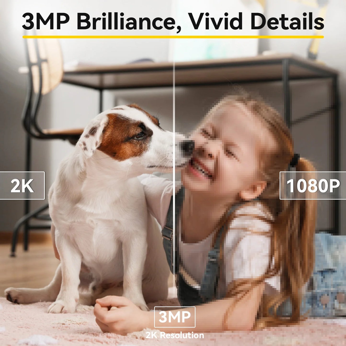 BoyKeep 3MP WiFi IP Camera Smart Baby Monitor Home Security 5G WiFi Indoor IP Automatic Tracking 24/7 Video Surveillance