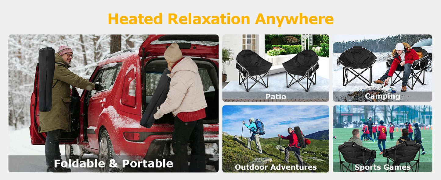 Oversized Chair with Dual Heating 3 level Zones