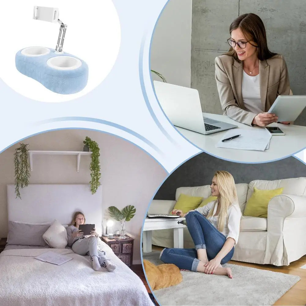 Tablet Pillow Stand Foldable Portable Flexible for Phones Media Holder Multiple Angle Adjustable for Reading Tablet Pillow Stand