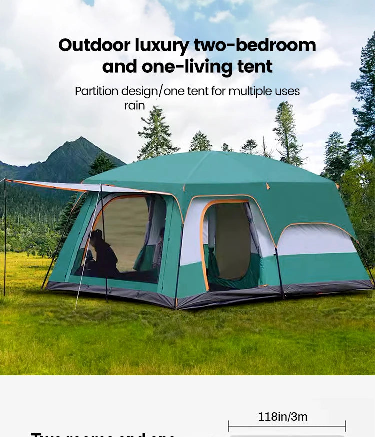 Hiking Tent 3-12 Person Rainproof