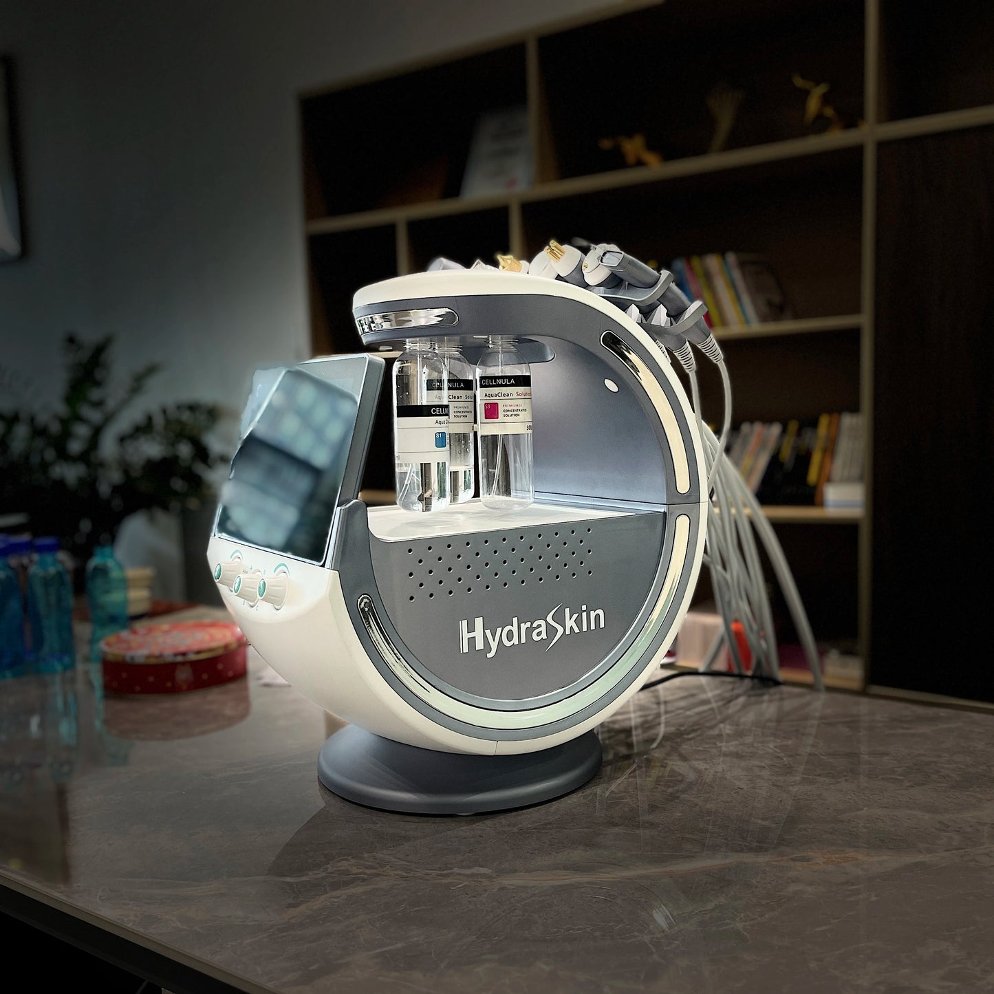 Ultrasound Skin Care Cryotherapy Microdermabrasion Machine Ice Blue Magic Mirror Skin Analyzer Oxygene Hydro facial Machine