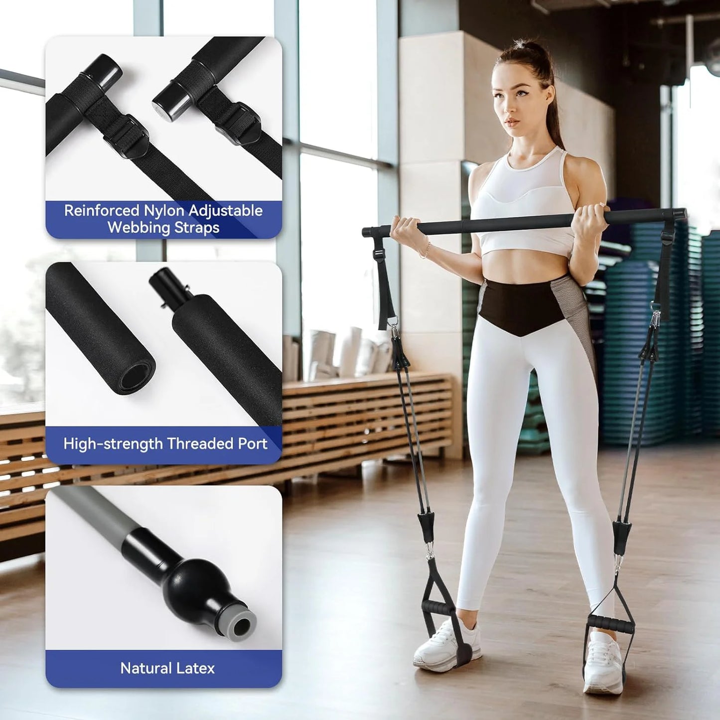 Portable Tensioner Kit With Latex Resistance Band
