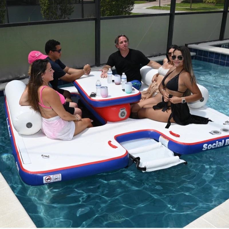Custom Inflatable Floating Wave Loading Dock, Inflatable Jet Ski Dock Inflatable Water Platform