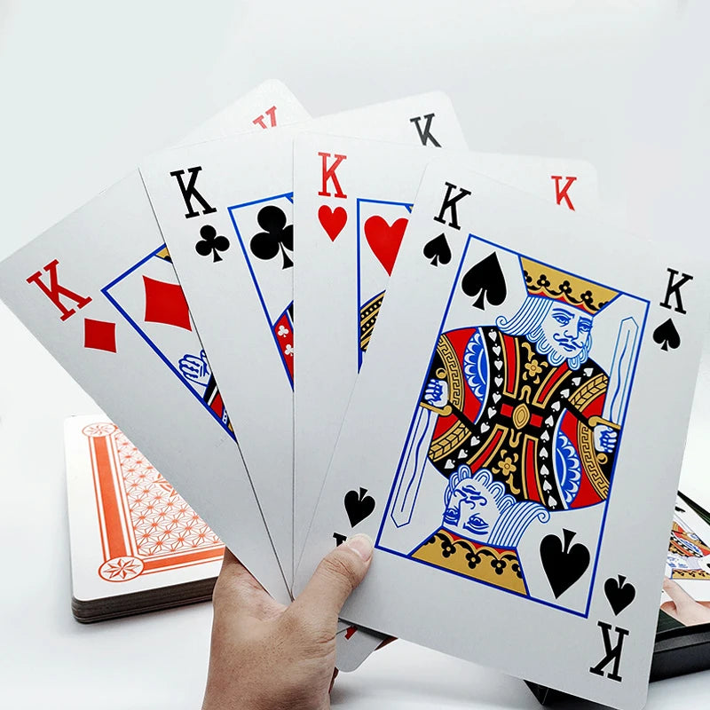 Oversized Super Jumbo Poker Playing Cards 4x Larger Travel Carnival Wedding Birthday Party Favors Family Board Games For Adults