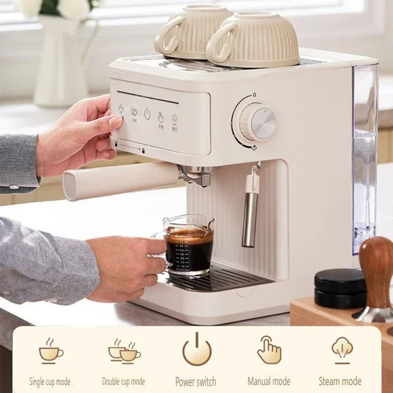 Electric Espresso Maker Professional Espresso Coffee Maker Semi Automatic Latte Cappuccino Milk Frother Italian Coffee Machines