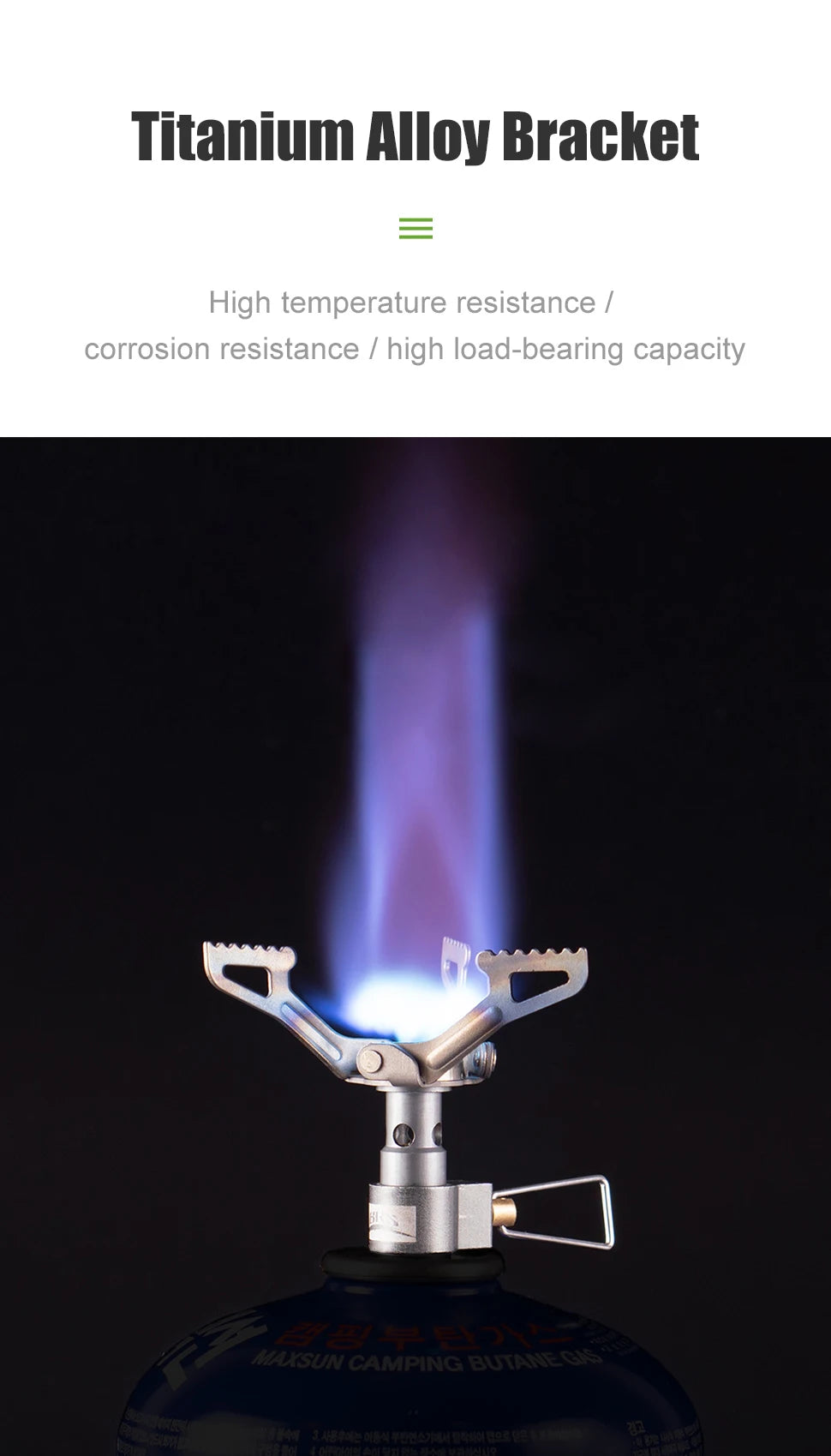 Mini Camping Gas Burner Titanium