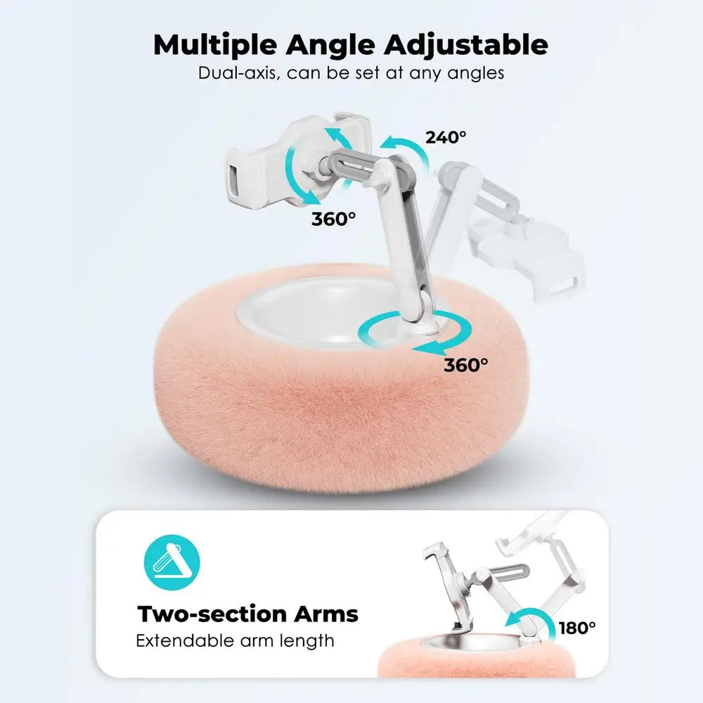 Tablet Stand Pillow Adjustable Pillow Stand With Bowl Soft Phone Holder Reading Tablet Accessories Laying Lap Holder For Sofa