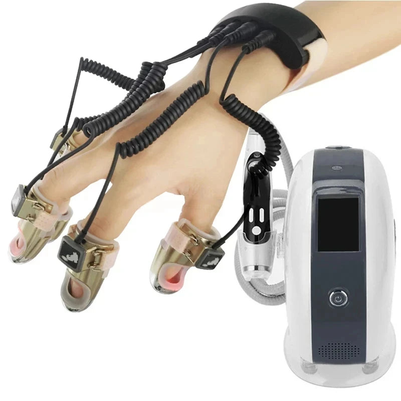 The Newest Golden finger body massager for facial stretching, RF EMS micro-current therapy, meridian dredging