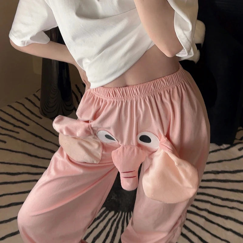 Couple Pajama Pants With A Ringing Elephant Trunk