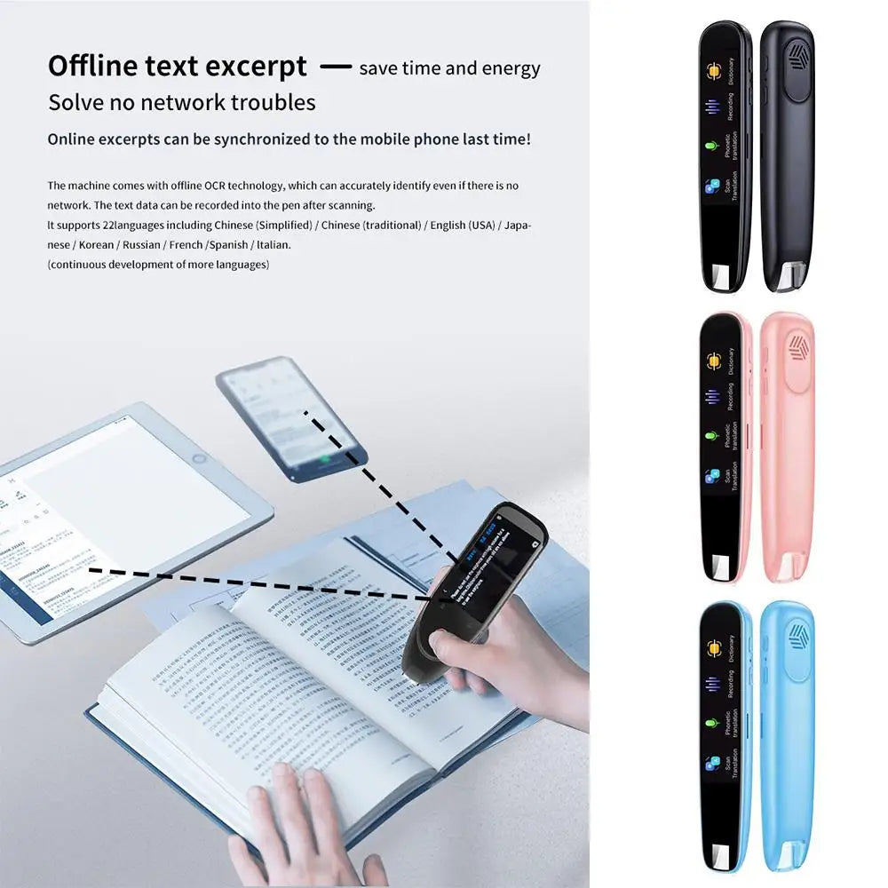 Translator 112 Languages Offline WIFI Scanning Translation Pen Scan Marker Instant Smart Voice Translator High Quality