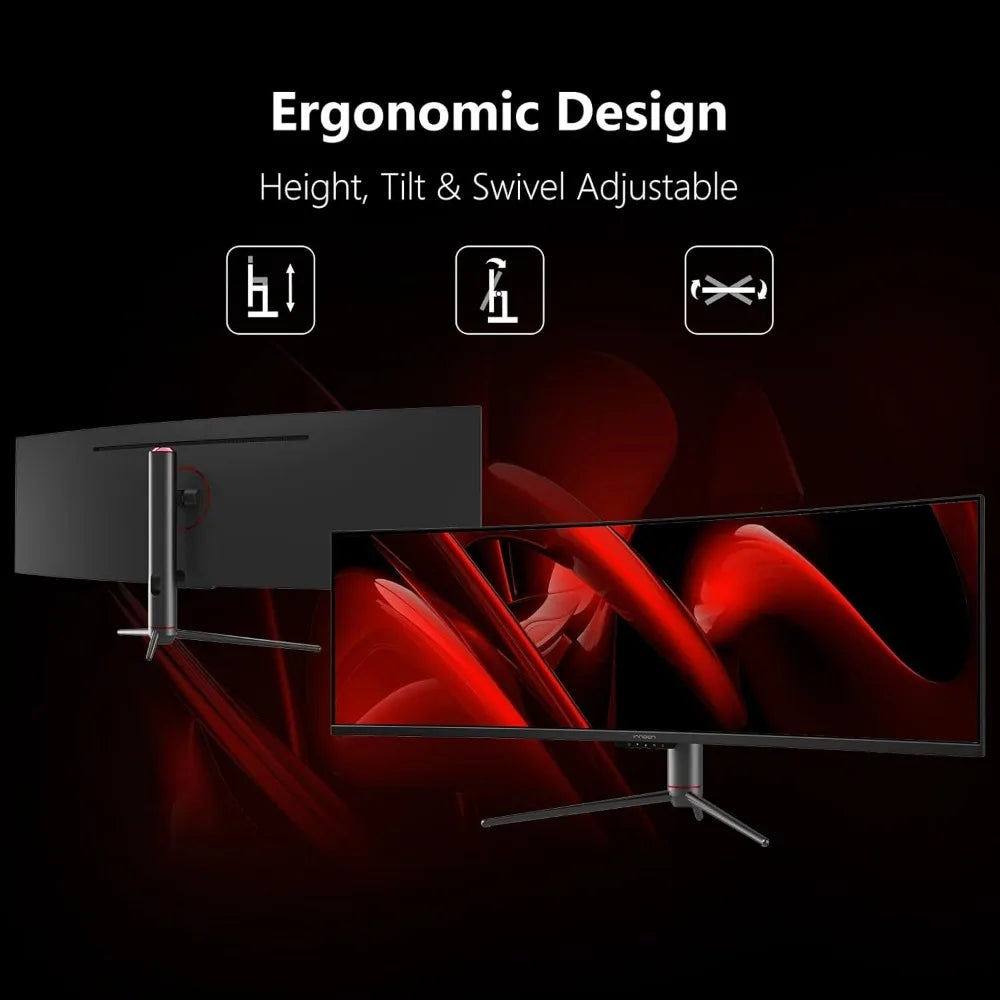 49" Curved Monitor Ultrawide Gaming 120Hz 32:9 QHD 5120 x 1440P Computer Monitor, R1800, 99% sRGB, HDR400
